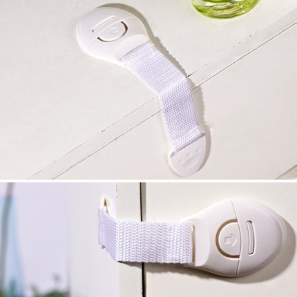 10 PCS/Lot Child Lock Protection Of Children Locking Doors For Children Safety Kids Plastic Lock(White)-garmade.com