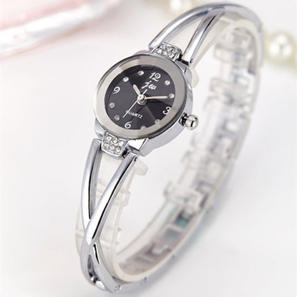 2 PCS Steel Belt Diamond Mirror Digital Scale Quartz Watch Bracelet Watch for Women(rose gold)-garmade.com