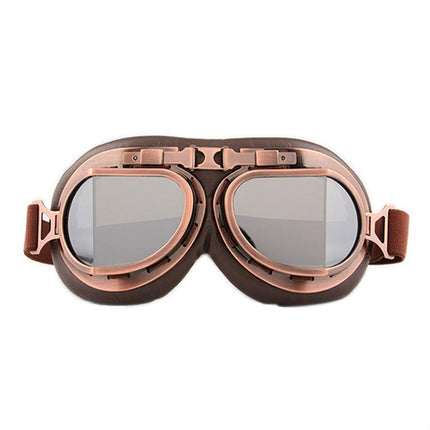 Protective Glasses Dustproof Anti-wind / Sand Riding Motorcycle Goggles Industrial Goggles(Silver Plating Lens)-garmade.com