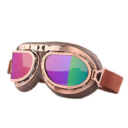 Protective Glasses Dustproof Anti-wind / Sand Riding Motorcycle Goggles Industrial Goggles(Colorful Lens)-garmade.com