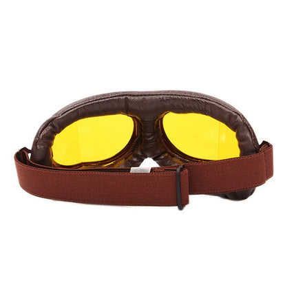 Protective Glasses Dustproof Anti-wind / Sand Riding Motorcycle Goggles Industrial Goggles(Yellow Lens)-garmade.com