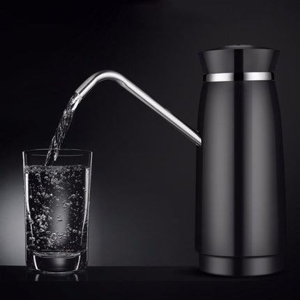 Stainless Steel Automatic Electric Portable Water Pump Dispenser Water Feeder Gallon Drinking Bottle Switch(Black)-garmade.com