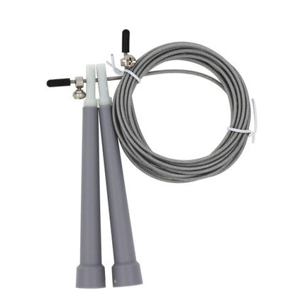Steel Wire Skipping Skip Adjustable Fitness Jump Rope，Length: 3m(Grey)-garmade.com
