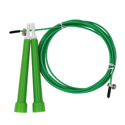 Steel Wire Skipping Skip Adjustable Fitness Jump Rope，Length: 3m(Green)-garmade.com