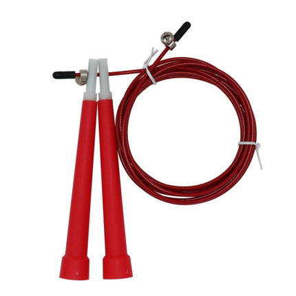 Steel Wire Skipping Skip Adjustable Fitness Jump Rope，Length: 3m(Red)-garmade.com