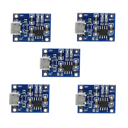 5 PCS TP4056 Charging Board Module Micro USB Interface Microphone USB for 1A Lithium Battery-garmade.com