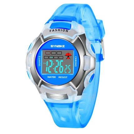 SYNOKE 99329 Waterproof Luminous Sports Electronic Watch for Children(Blue)-garmade.com