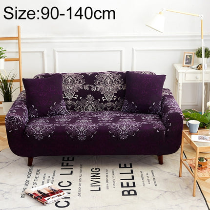 Sofa Covers all-inclusive Slip-resistant Sectional Elastic Full Couch Cover Sofa Cover and Pillow Case, Specification:Single Seat+2 pcs Pillow Case(Purple Night)-garmade.com