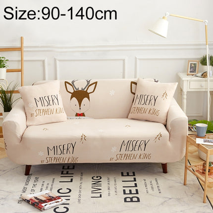 Sofa Covers all-inclusive Slip-resistant Sectional Elastic Full Couch Cover Sofa Cover and Pillow Case, Specification:Single Seat+2 pcs Pillow Case(Milu Deer)-garmade.com