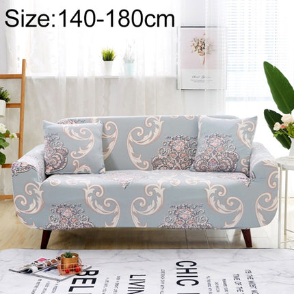 Sofa Covers all-inclusive Slip-resistant Sectional Elastic Full Couch Cover Sofa Cover and Pillow Case, Specification:Two Seat + 2 PCS Pillow Case(Grey European Flower)-garmade.com