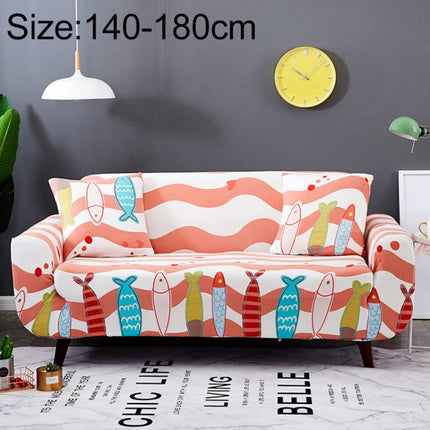 Sofa Covers all-inclusive Slip-resistant Sectional Elastic Full Couch Cover Sofa Cover and Pillow Case, Specification:Two Seat + 2 PCS Pillow Case(Kiss Fish)-garmade.com