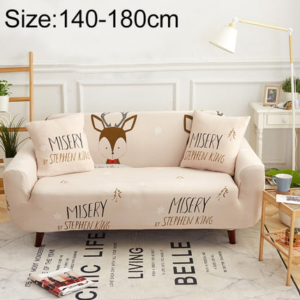Sofa Covers all-inclusive Slip-resistant Sectional Elastic Full Couch Cover Sofa Cover and Pillow Case, Specification:Two Seat + 2 PCS Pillow Case(Milu Deer)-garmade.com