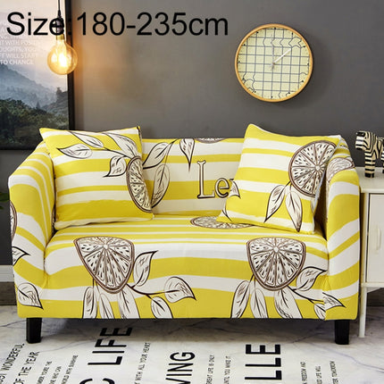 Sofa Covers all-inclusive Slip-resistant Sectional Elastic Full Couch Cover Sofa Cover and Pillow Case, Specification:Three Seat + 2 pcs Pillow Case(Lemon)-garmade.com