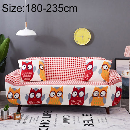 Sofa Covers all-inclusive Slip-resistant Sectional Elastic Full Couch Cover Sofa Cover and Pillow Case, Specification:Three Seat + 2 pcs Pillow Case(Owl)-garmade.com