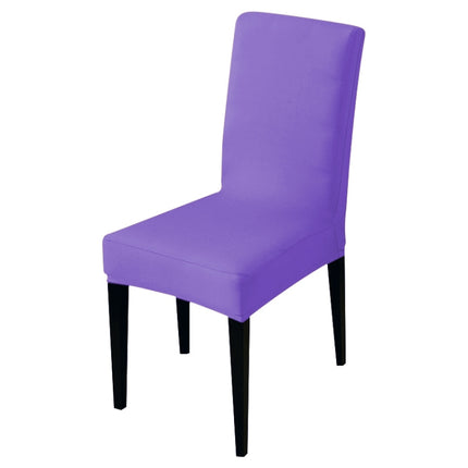Modern Plain Color Chair Cover Spandex Stretch Elastic Wedding Banquet Chair Covers Dining Seat Cover Pastoral Hotel Cover, Specification:Universal Size(Light Purple)-garmade.com