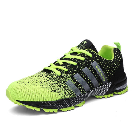 Outdoor Antiskid Breathable Trekking Hunting Tourism Mountain Sneakers Casual Shoes, Shoe Size:35(Fluorescent Green)-garmade.com