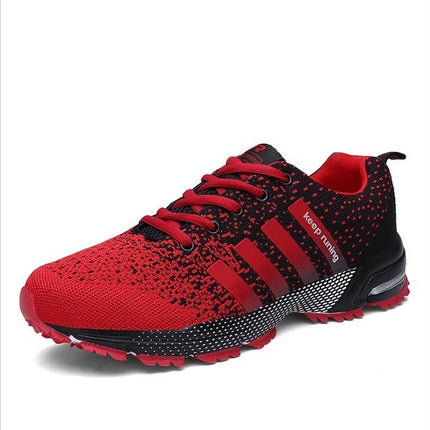 Outdoor Antiskid Breathable Trekking Hunting Tourism Mountain Sneakers Casual Shoes, Shoe Size:36(Black and Red)-garmade.com