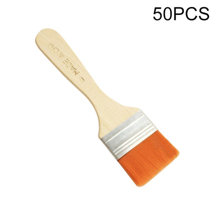 50 PCS Nylon Hair Painting Brush Oil Watercolor Water Powder Paint Brushe(6)-garmade.com