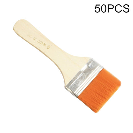 50 PCS Nylon Hair Painting Brush Oil Watercolor Water Powder Paint Brushe(9)-garmade.com