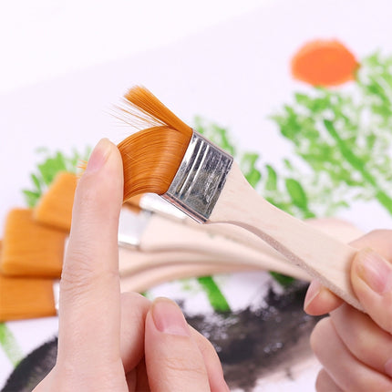 50 PCS Nylon Hair Painting Brush Oil Watercolor Water Powder Paint Brushe(12)-garmade.com