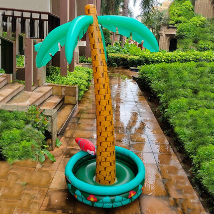 Inflatable Parrot Coconut Tree Shape Beach Water Inflatable Coaster Ice Bucket-garmade.com