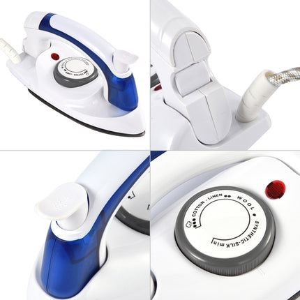 Mini Portable Foldable Electric Steam Iron For Clothes With 3 Gears Teflon Baseplate Handheld Flatiron for Home Travelling-garmade.com
