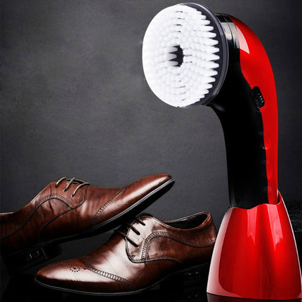 CNaier AE-710 Portable Handheld Automatic Electric Shoe Brush Shine Polisher(Red)-garmade.com