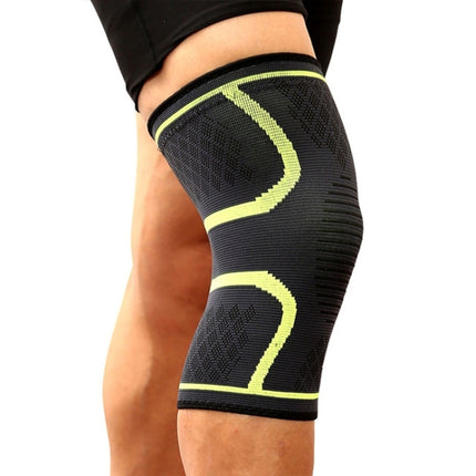 1 Pair Comfortable Breathable Elastic Nylon Sports Knit Knee Pads, Size:M(Green)-garmade.com