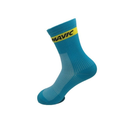 2 Pairs Sport Breathable Outdoor Road Bicycle Racing Cycling Sport Socks, Free Size(Sky Blue)-garmade.com