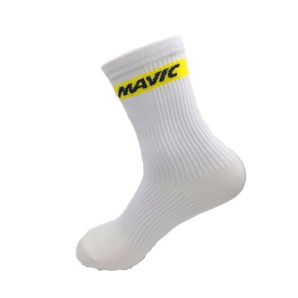 2 Pairs Sport Breathable Outdoor Road Bicycle Racing Cycling Sport Socks, Free Size(White)-garmade.com