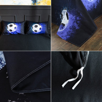 3D Printed Bedding Three-Piece Pillowcase Duvet Cover, Size:200x200cm(Dancing Football)-garmade.com
