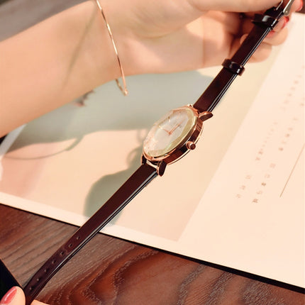 Ulzzang Simple Waterproof Large Dial Watch for Women(white white )-garmade.com