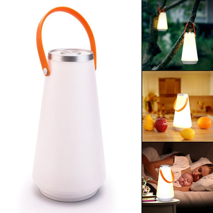 Portable Touch Switch Rechargeable LED Table Lamp Outdoor Camping Emergency Night Light with Handle-garmade.com