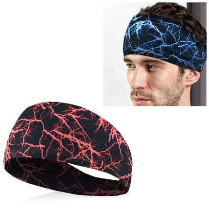 Absorbent Cycling Yoga Sport Sweat Headband Men Sweatband For Men and Women Yoga Hair Bands Head Sweat Bands Sports Safety(Red)-garmade.com