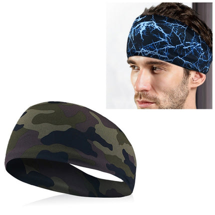 Absorbent Cycling Yoga Sport Sweat Headband Men Sweatband For Men and Women Yoga Hair Bands Head Sweat Bands Sports Safety(Camo)-garmade.com
