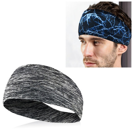Absorbent Cycling Yoga Sport Sweat Headband Men Sweatband For Men and Women Yoga Hair Bands Head Sweat Bands Sports Safety(Light Grey)-garmade.com