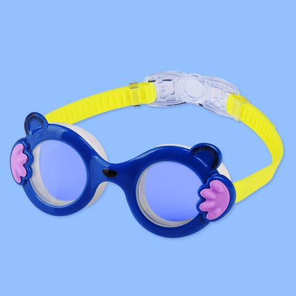 JIEHU JH8560 Children Waterproof and Anti-fog Cartoon Cat Shape Swimming Goggles(Blue Yellow)-garmade.com