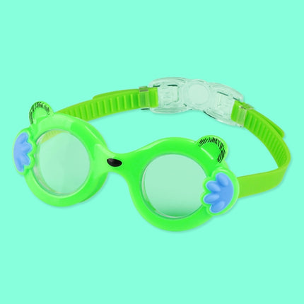 JIEHU JH8560 Children Waterproof and Anti-fog Cartoon Cat Shape Swimming Goggles(Green)-garmade.com