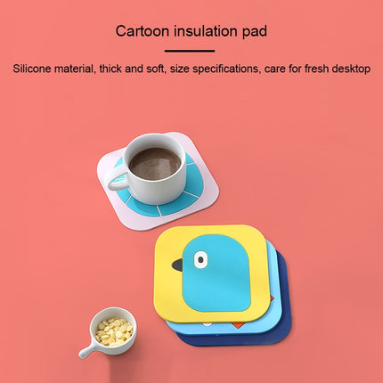 2 PCS Creative Cartoon Insulation Pad Home Dining Mat Coaster Silicone Anti-scalding Bowl Mat, Size:L(Fish)-garmade.com