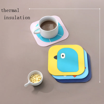 2 PCS Creative Cartoon Insulation Pad Home Dining Mat Coaster Silicone Anti-scalding Bowl Mat, Size:L(Lion)-garmade.com