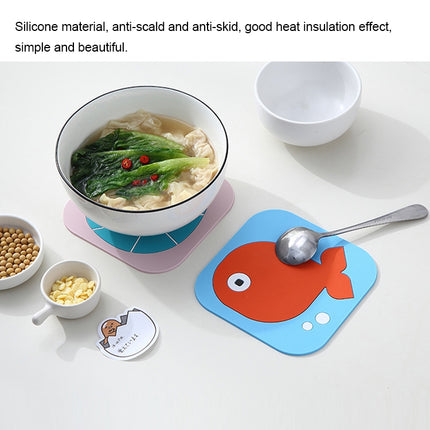 2 PCS Creative Cartoon Insulation Pad Home Dining Mat Coaster Silicone Anti-scalding Bowl Mat, Size:L(Lion)-garmade.com