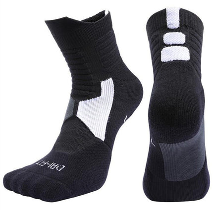 Outdoor Sport Professional Cycling Socks Basketball Soccer Football Running Hiking Socks, Size:M(Black)-garmade.com