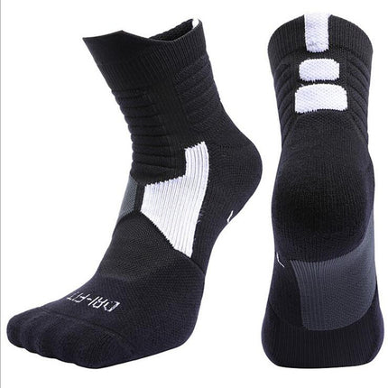Outdoor Sport Professional Cycling Socks Basketball Soccer Football Running Hiking Socks, Size:L(Black)-garmade.com