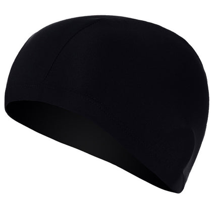 Unisex Spandex Breathable Swimming Cap(Black)-garmade.com