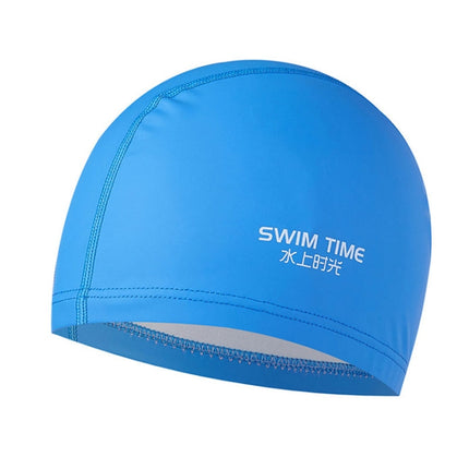 PU Coated Waterproof Enlarged Swimming Cap for Adult Men and Women(Blue)-garmade.com