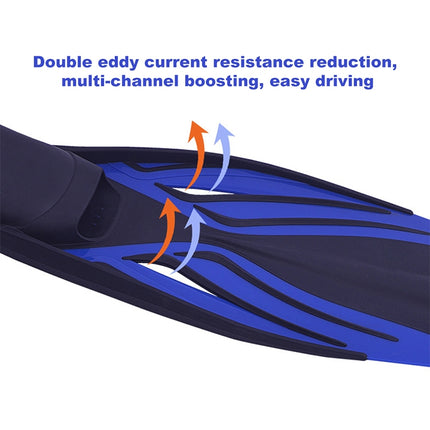 Swimming Free Diving Fins Silicone Flippers Diving Equipment, Size:XL（45-46）(Transparent Black)-garmade.com