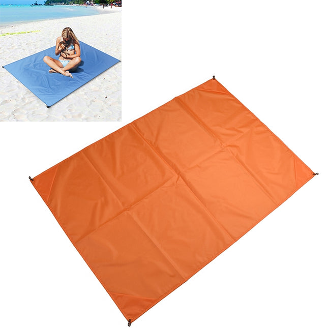 Outdoor Portable Waterproof Picnic Camping Mats Beach Blanket Mattress Mat 150cm*140cm(Orange)-garmade.com