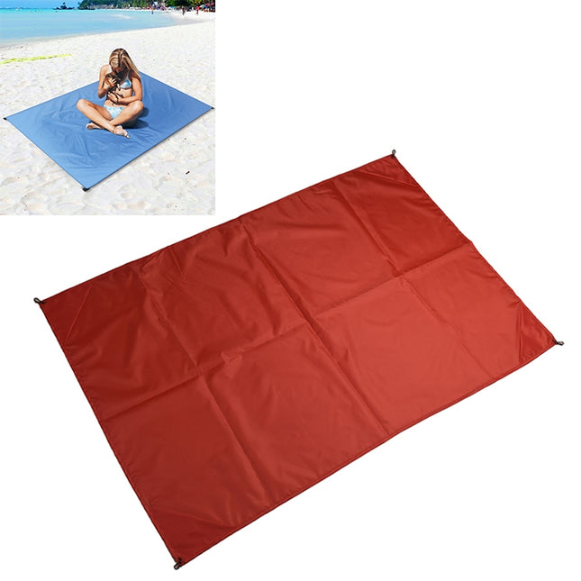 Outdoor Portable Waterproof Picnic Camping Mats Beach Blanket Mattress Mat 150cm*140cm(Red)-garmade.com