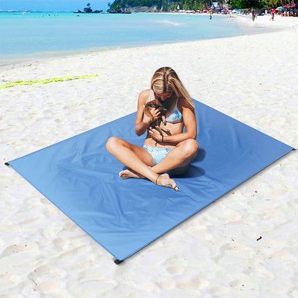 Outdoor Portable Waterproof Picnic Camping Mats Beach Blanket Mattress Mat 150cm*140cm(Black)-garmade.com
