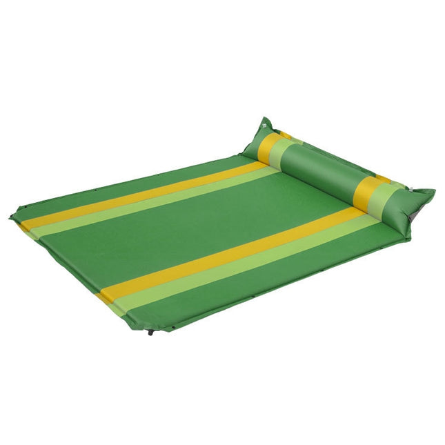 Color Matching Automatic Inflatable Outdoor Sports Double Camping Air Cushion, Size:190x130x3.5cm(Green)-garmade.com